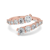 14K Rose Gold Open Wrap Wedding Ring